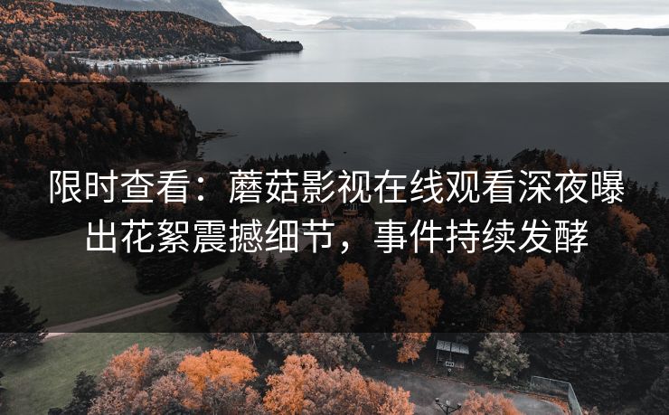 限时查看：蘑菇影视在线观看深夜曝出花絮震撼细节，事件持续发酵