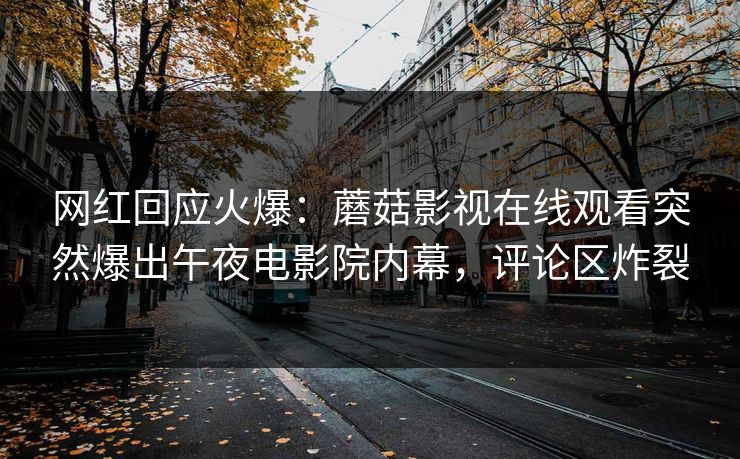 网红回应火爆：蘑菇影视在线观看突然爆出午夜电影院内幕，评论区炸裂