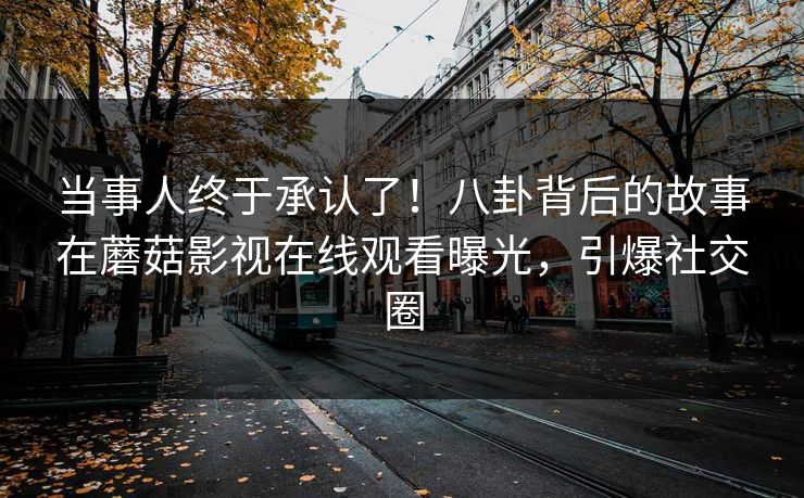 当事人终于承认了！八卦背后的故事在蘑菇影视在线观看曝光，引爆社交圈